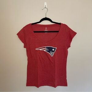NFL Teens Apparel Patriots V-Neck T-Shirt, Red, Size XL, NWOT